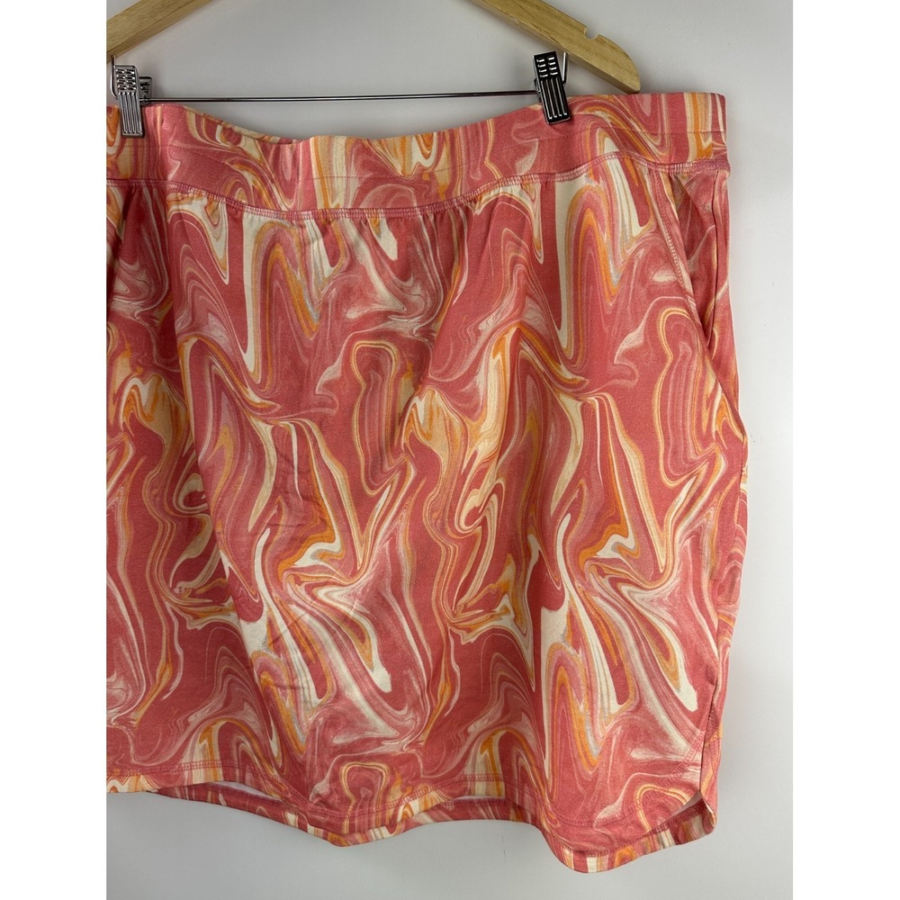 NWT CJ Banks Pull On Skort Skirt + Shorts Orange Golf Athleisure Plus Size 3X - Picture 5 of 12